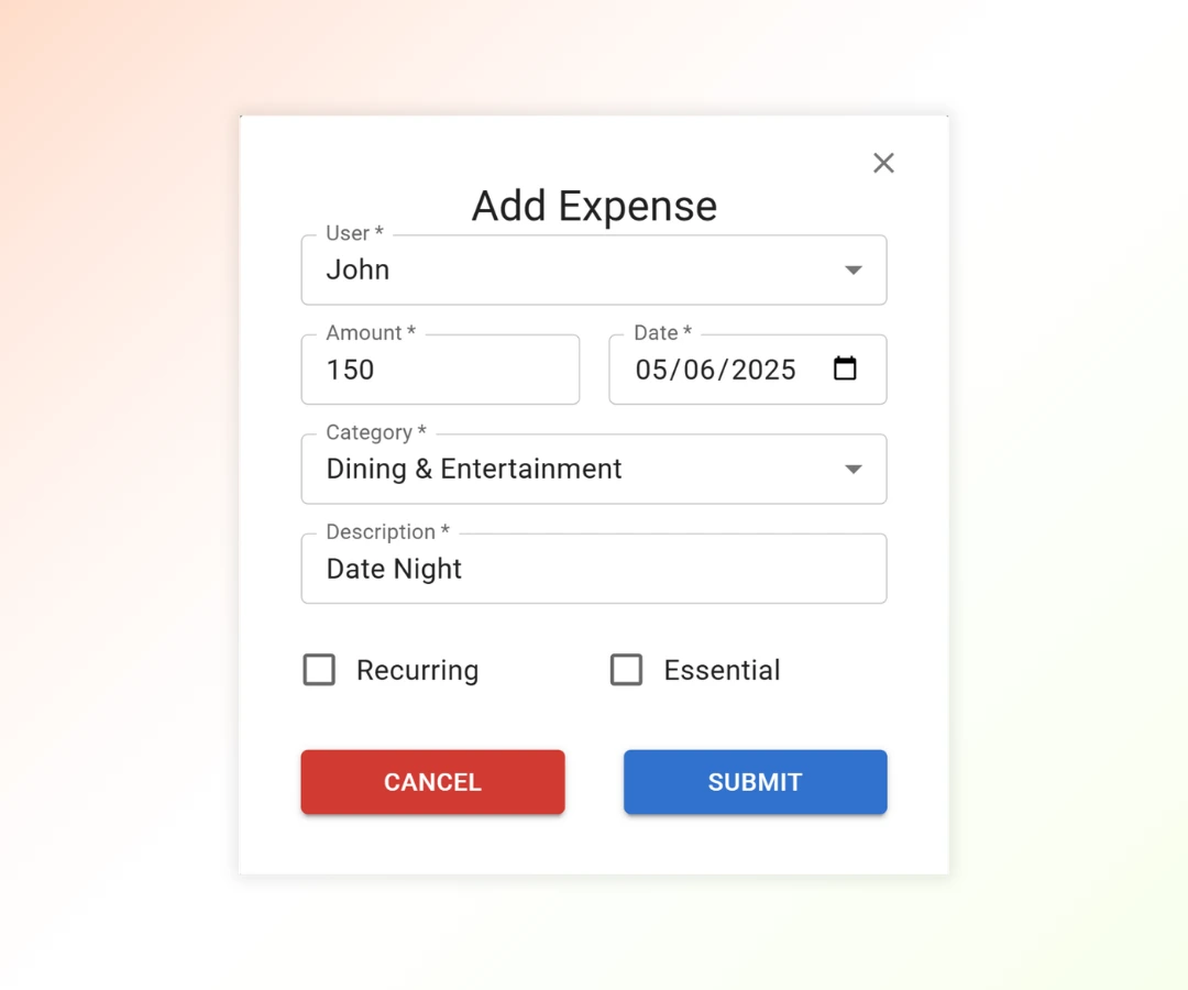 you can track expenses